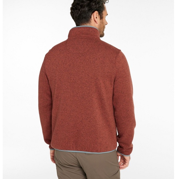 LL Bean Men's Pullover Sweater Fleece XL REG Slightly Fitted Red Chestnut 298050 - Picture 3 of 10